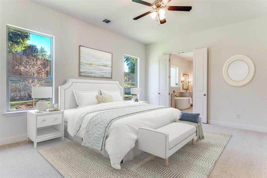 Furnished interior view inside a new home in Brookside Phase IV, Benbrook (Image 7).