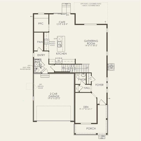 2D floor plan layout for the Boardwalk by Pulte Homes in Overland Ranch, Aurora, CO (Image 3). 2D floor plan layout for the Boardwalk by Pulte Homes in Overland Ranch, Aurora, CO (Image 3).