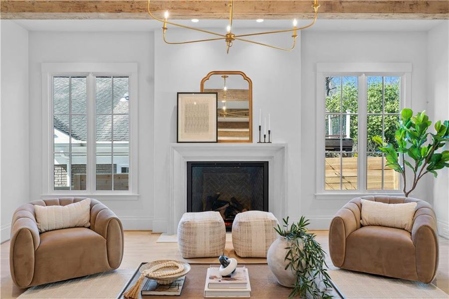 Furnished interior view inside a new home in , Atlanta (Image 38).