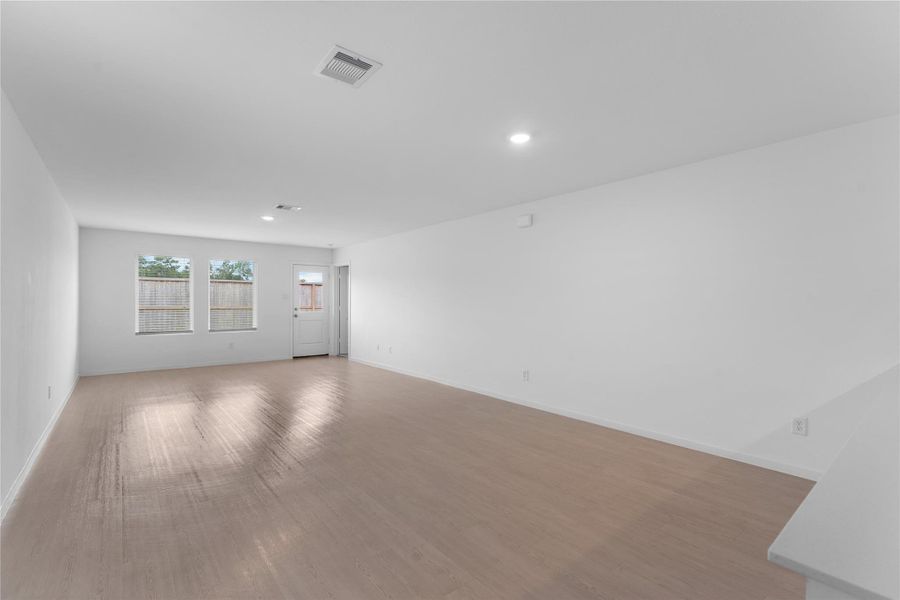 Large living room with plenty of space for comfortable everyday living and entertaining.