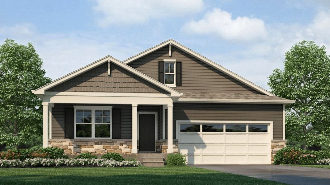 Front exterior of a new home in Settlers Crossing, Commerce City, CO, highlighting curb appeal (Image 1). Front exterior of a new home in Settlers Crossing, Commerce City, CO, highlighting curb appeal (Image 1).