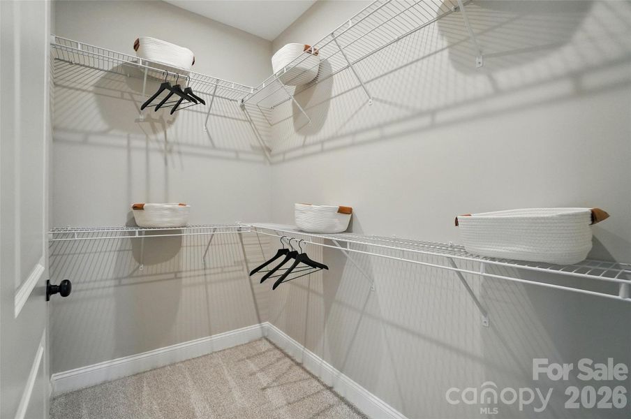 Representation only of 2nd closet in Primary Suite