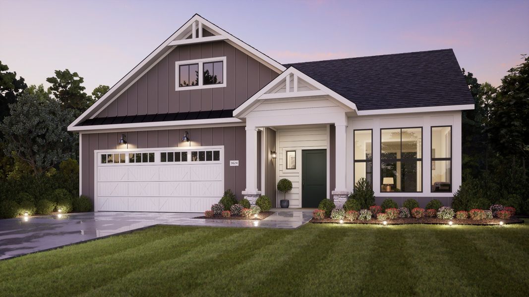 Representative exterior photo of a completed home built from the Palazzo by Epcon Communities in The Courtyards at Summit Hill, Dallas, GA (Image 38).