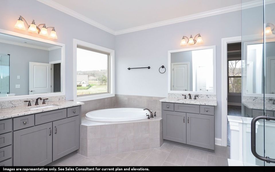 Representative furnished interior of a home built from the Augusta II by CastleRock Communities in Belvoir, Fairview (Image 10).