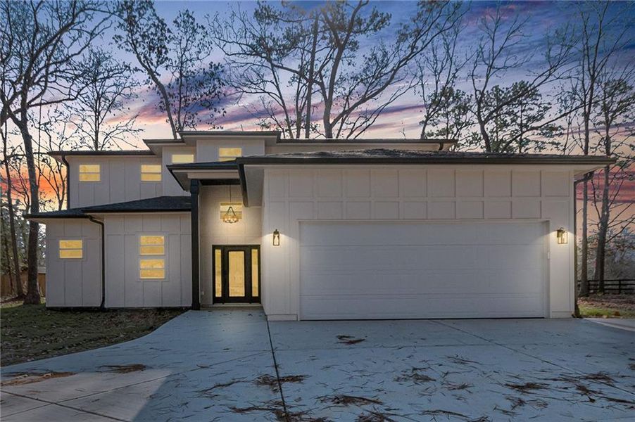 Front exterior of a new home in , Powder Springs, GA, highlighting curb appeal (Image 1). Front exterior of a new home in , Powder Springs, GA, highlighting curb appeal (Image 1).