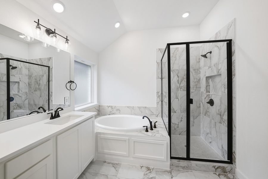Furnished interior view inside a new home in Light Farms Brenham - 40' Lots, Celina (Image 10).