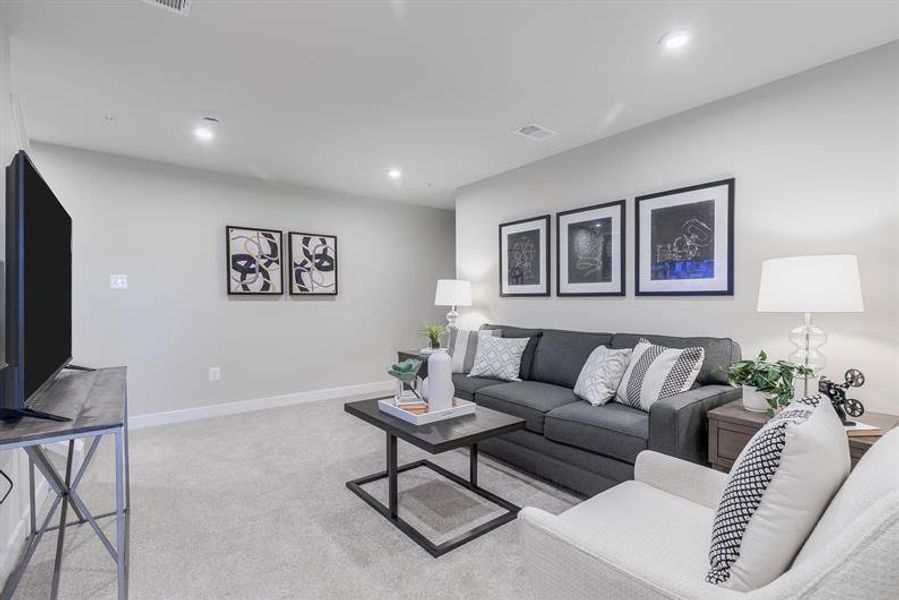 Representative furnished interior of a home built from the Overture by Ryan Homes in Moore Farm Townhomes, Indian Trail (Image 46).