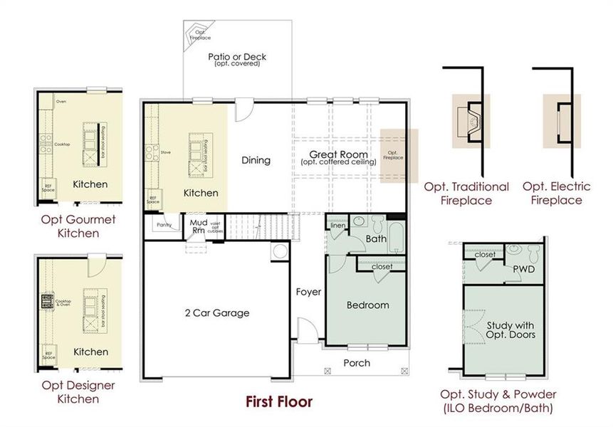 2D floor plan layout of this home in Ponderosa Farms Manor, Gainesville, GA (Image 6).