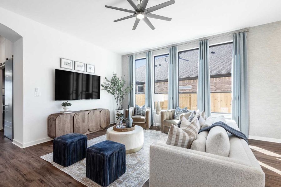 Representative Family Room - some options shown Representative Family Room - some options shown