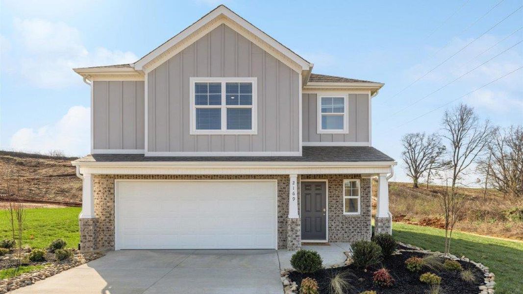 Representative exterior photo of a completed home built from the Darwin by D.R. Horton in Millstone Village, Morristown, TN (Image 1).