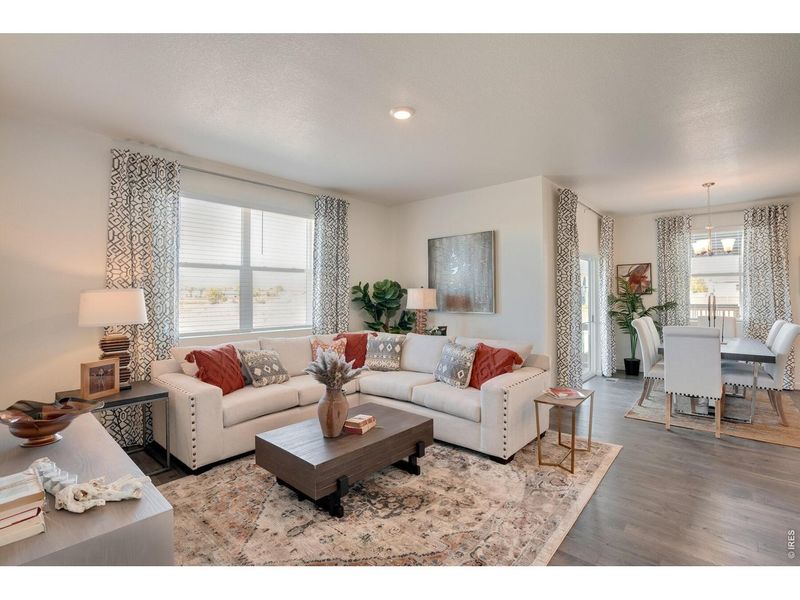 Furnished interior view inside a new home in Fossil Creek Ranch, Windsor (Image 7).