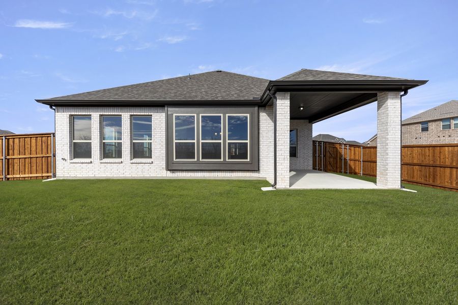 Exterior details and patio area of a home in Brookshire at Legacy Hills, Celina (Image 19). Exterior details and patio area of a home in Brookshire at Legacy Hills, Celina (Image 19).