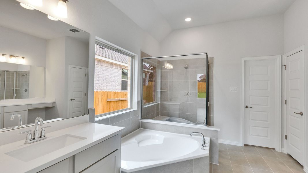 Furnished interior view inside a new home in Oaks at San Gabriel, Georgetown (Image 22).