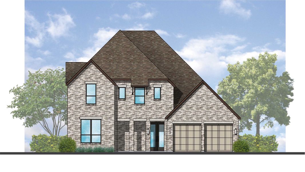 Representative rendering of the exterior for the 224 Plan by Highland Homes (Image 5). Representative rendering of the exterior for the 224 Plan by Highland Homes (Image 5).