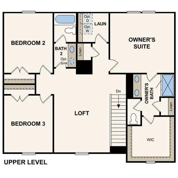2D floor plan layout of this home in Grants Landing, Salisbury, NC (Image 4).