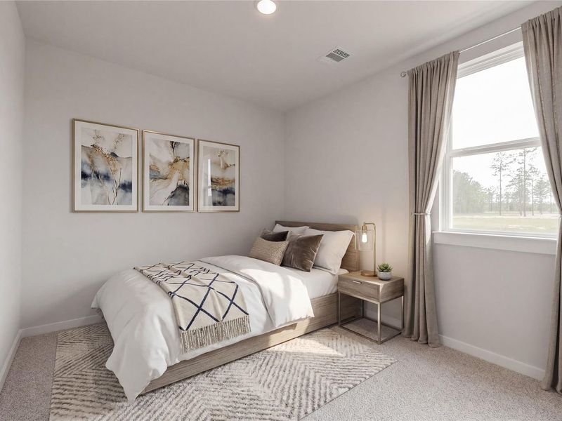 Furnished interior view inside a new home in Spring Branch Crossing, Conroe (Image 11).