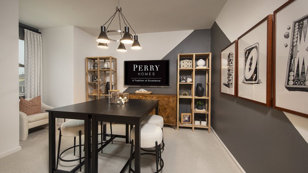 Furnished interior view inside a new home in Candela South 50', Richmond (Image 10).