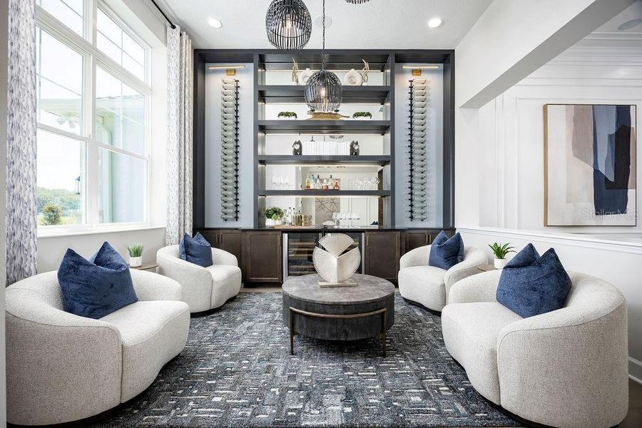 Furnished interior view inside a new home in Solace at Corner Lake, Orlando (Image 10).