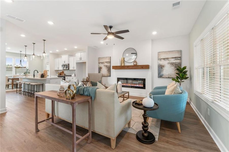 Furnished interior view inside a new home in East Park Village, Kennesaw (Image 3).
