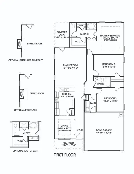 2D floor plan layout for the 1727 by Adams Homes in Ham Farm, La Grange, NC (Image 4).