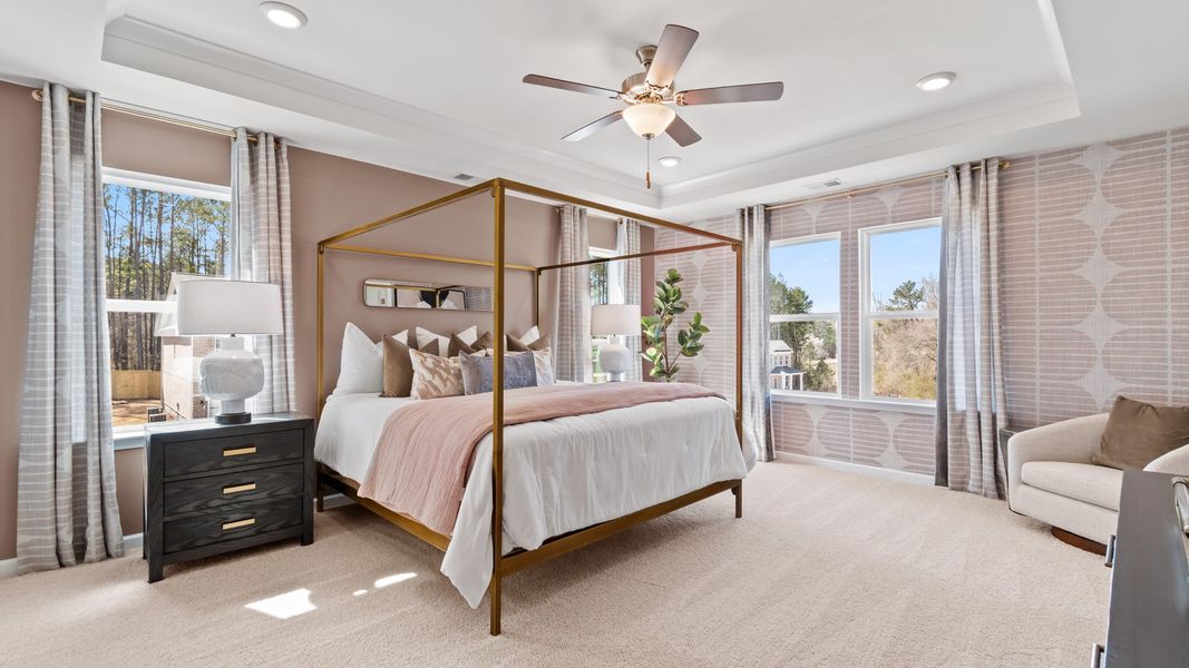 Furnished interior view inside a new home in Bowers Farm Townhomes, McDonough (Image 19). Furnished interior view inside a new home in Bowers Farm Townhomes, McDonough (Image 19).