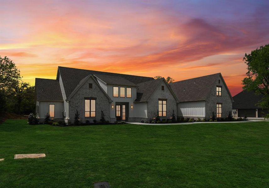 Front exterior of a new home in , Burleson, TX, highlighting curb appeal (Image 28).