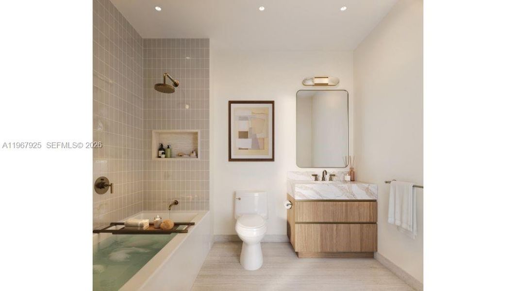 Furnished interior view inside a new home in , Miami (Image 6).