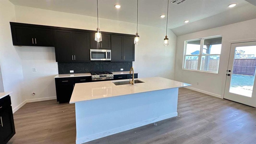 Kitchen Construction Progress featuring the Noir Collection