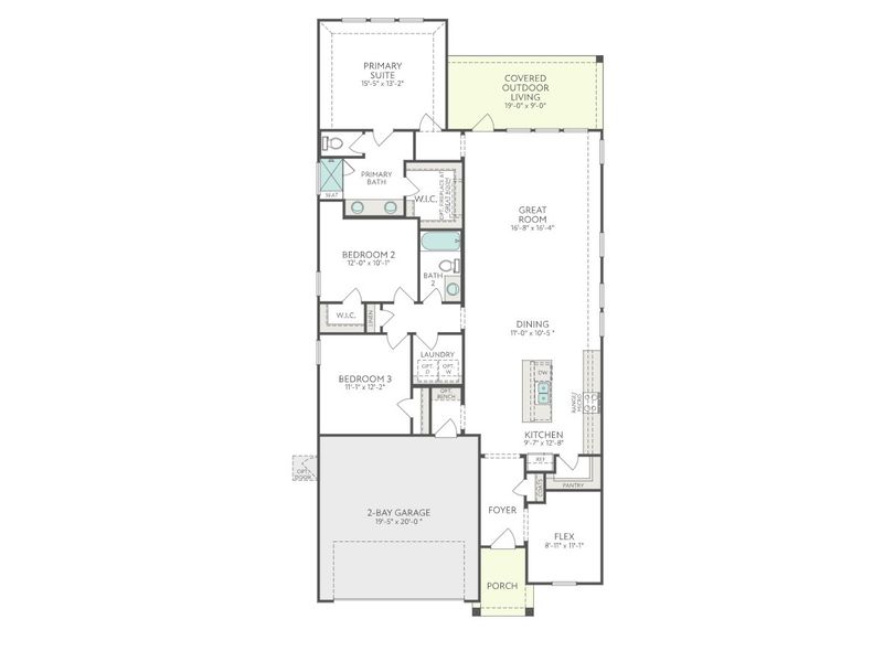 2D floor plan layout for the Aspen by Tri Pointe Homes in Treeline, Justin, TX (Image 3). 2D floor plan layout for the Aspen by Tri Pointe Homes in Treeline, Justin, TX (Image 3).