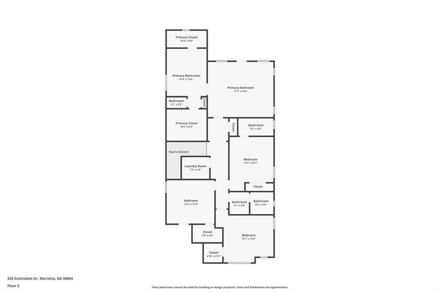 2D floor plan layout of this home in , Marietta, GA (Image 6). 2D floor plan layout of this home in , Marietta, GA (Image 6).