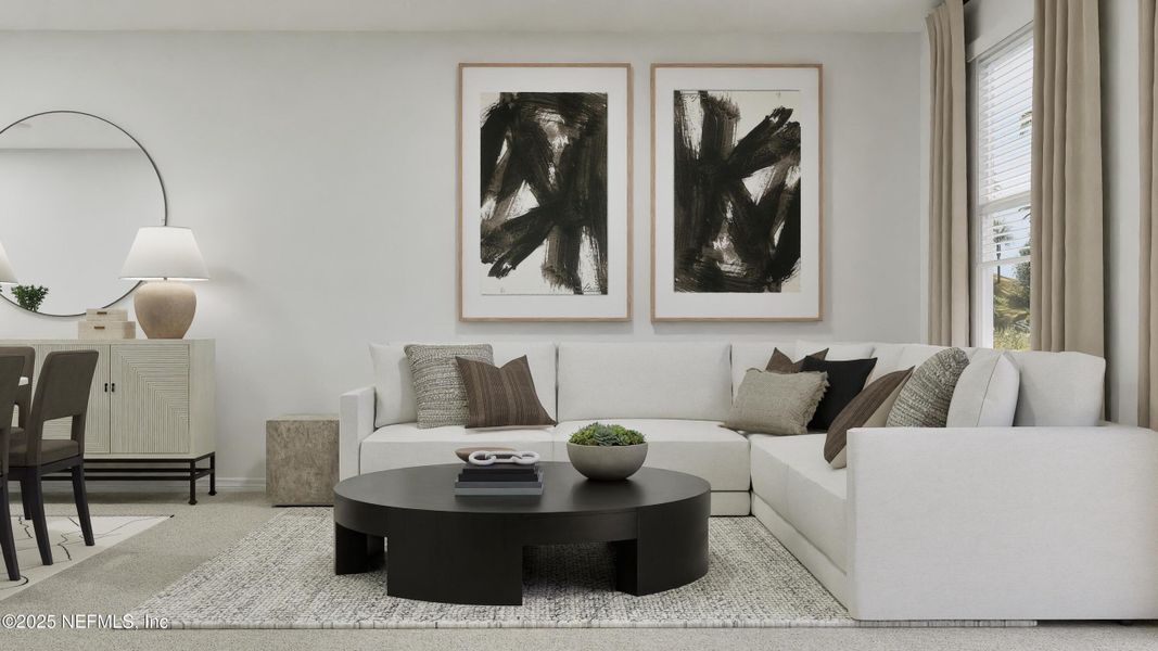 Furnished interior view inside a new home in Hardwick Farms: Hardwick Farms - Townhome Collection, Jacksonville (Image 16).