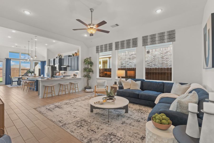 Representative furnished interior of a home built from the Middleton by Chesmar Homes in Brookewater 45's, Rosenberg (Image 7).
