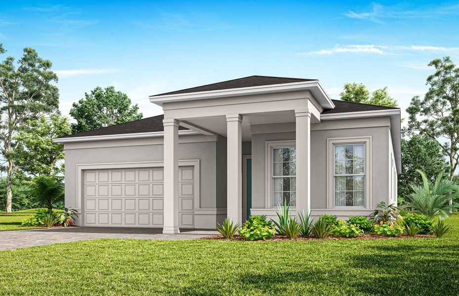 Representative exterior photo of a completed home built from the Symphony by Pulte Homes in The Estates at Nona Sound, Orlando, FL (Image 18).
