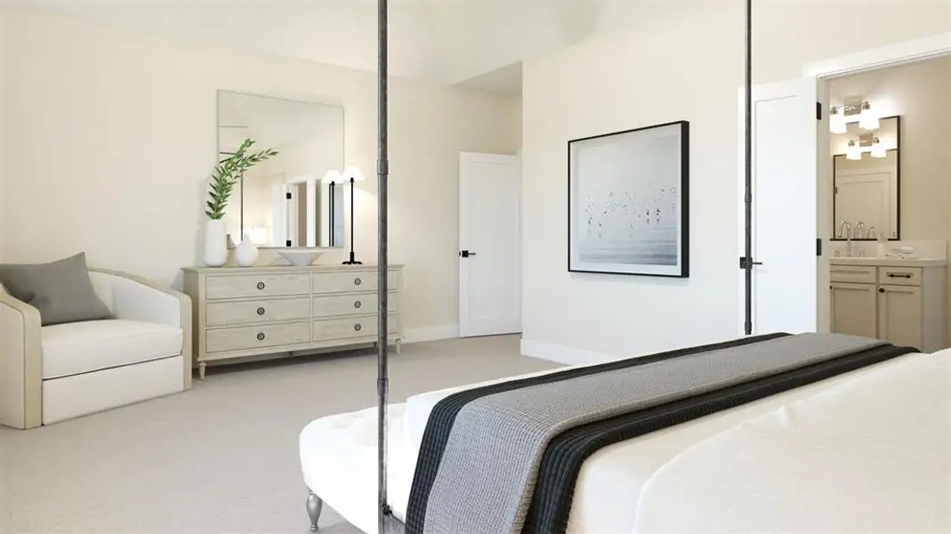 Furnished interior view inside a new home in North Square at Uptown, Celina (Image 11).