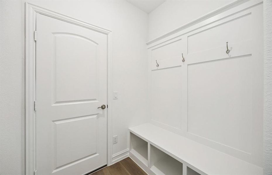 Storage space upon garage entry