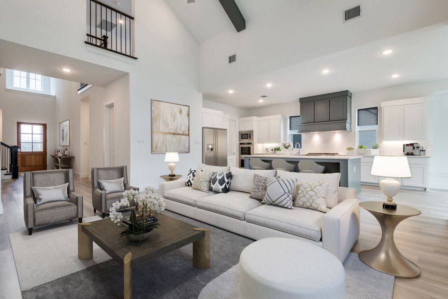 Representative furnished interior of a home built from the Grayson II by Southgate Homes in Windsong Ranch 61' Series, Prosper (Image 6). Representative furnished interior of a home built from the Grayson II by Southgate Homes in Windsong Ranch 61' Series, Prosper (Image 6).