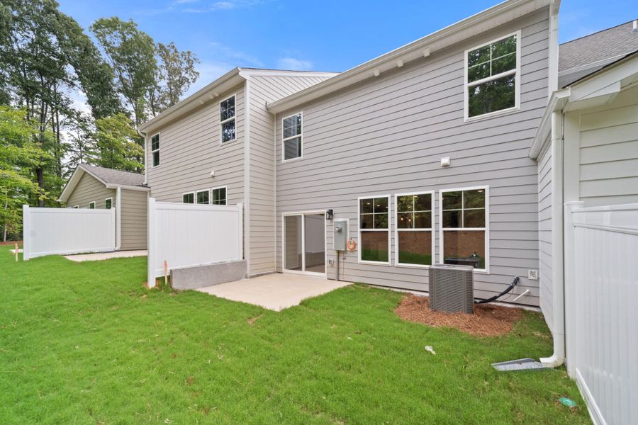 Exterior details and patio area of a home in Harbor Crossing, Greensboro (Image 3). Exterior details and patio area of a home in Harbor Crossing, Greensboro (Image 3).