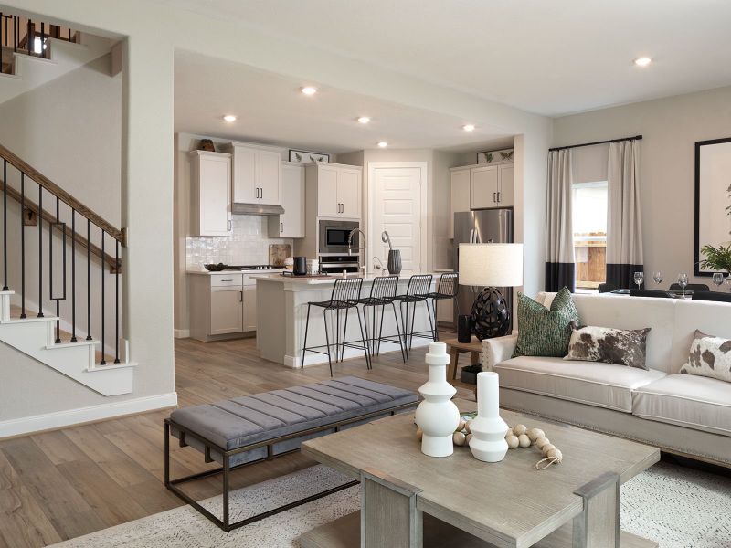 Furnished interior view inside a new home in Pine Lake Cove - Classic Series, Montgomery (Image 6).