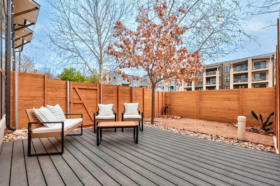 Exterior details and patio area of a home in , Austin (Image 3).