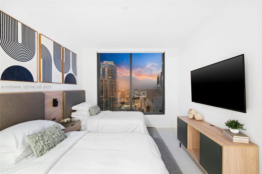 Furnished interior view inside a new home in , Miami (Image 30).