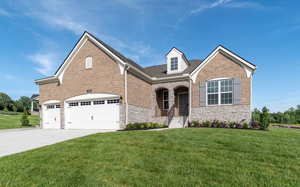 Front exterior of a new home in Aden Woods, Fairview, TN, highlighting curb appeal (Image 19).