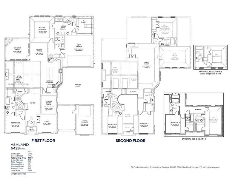 2D floor plan layout for the Ashland - SH 6423 by Shaddock Homes in Winding Creek, Rockwall, TX (Image 3). 2D floor plan layout for the Ashland - SH 6423 by Shaddock Homes in Winding Creek, Rockwall, TX (Image 3).