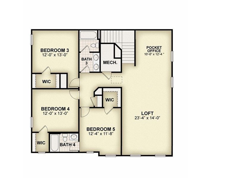 2D floor plan layout for the Frost by Rockwell Homes in Northlake at Ovation, Winter Garden, FL (Image 6). 2D floor plan layout for the Frost by Rockwell Homes in Northlake at Ovation, Winter Garden, FL (Image 6).