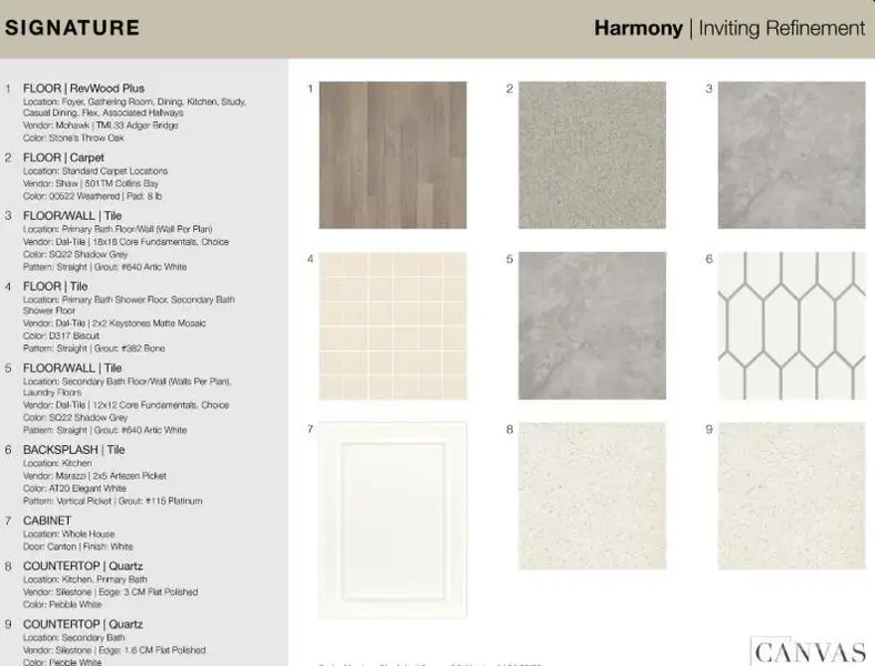 209 Silver Fleet Drive design selections. Home is currently under construction and selections are subject to change.