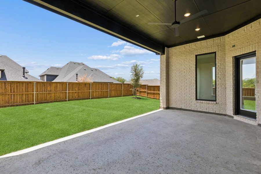 Exterior details and patio area of a home in The Parks at Wilson Creek, Celina (Image 4). Exterior details and patio area of a home in The Parks at Wilson Creek, Celina (Image 4).