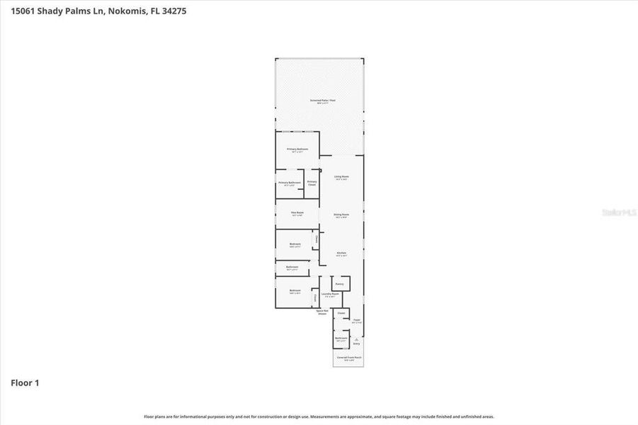 2D floor plan layout of this home in Palmero, Nokomis, FL (Image 5).