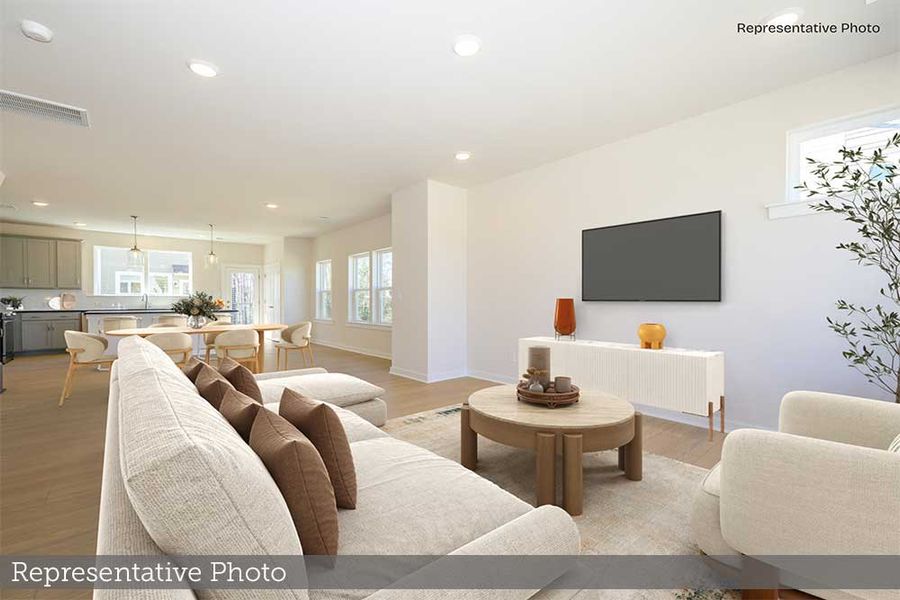 Furnished interior view inside a new home in Central Living at Craig, Charlotte (Image 7).