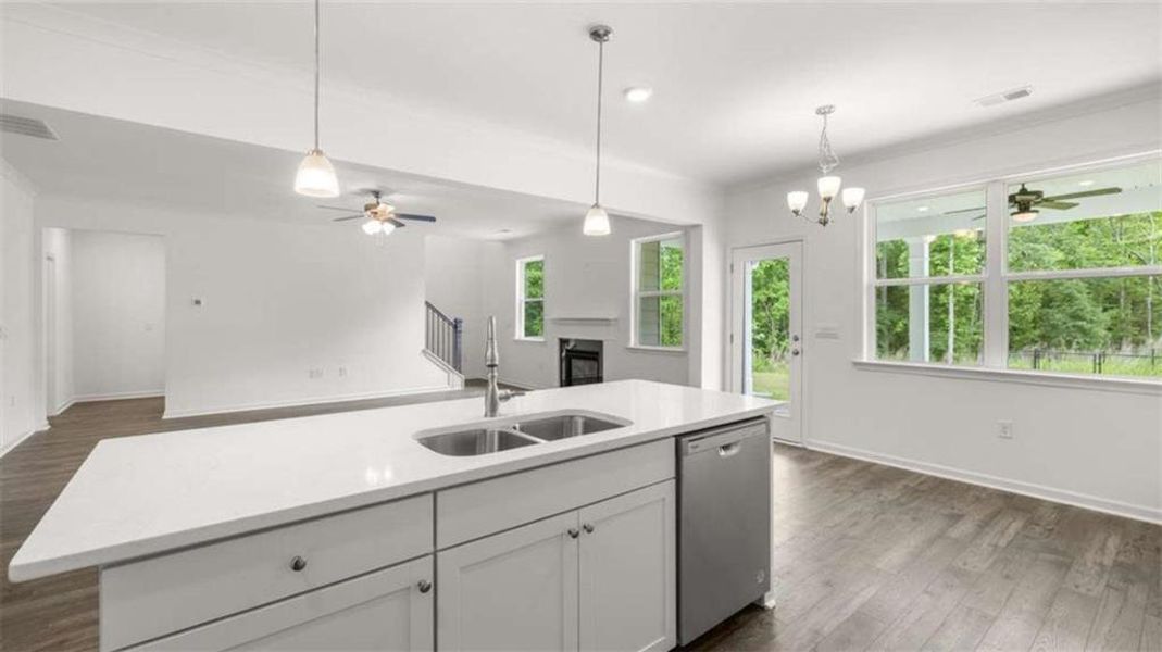 Furnished interior view inside a new home in Water Oak Estates, Lawrenceville (Image 17). Furnished interior view inside a new home in Water Oak Estates, Lawrenceville (Image 17).