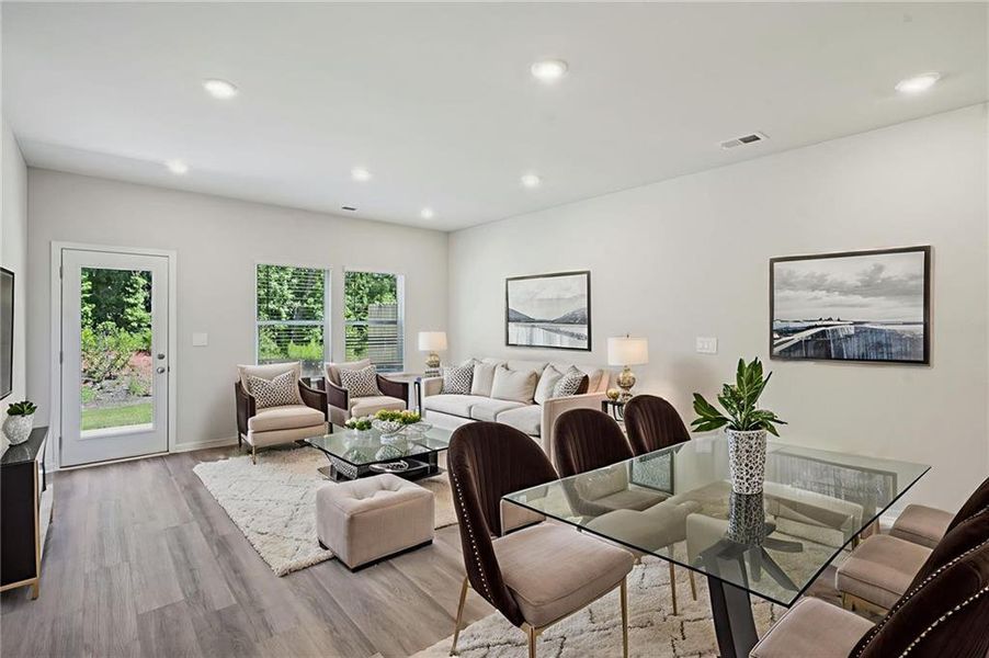 Furnished interior view inside a new home in , Conyers (Image 7). Furnished interior view inside a new home in , Conyers (Image 7).