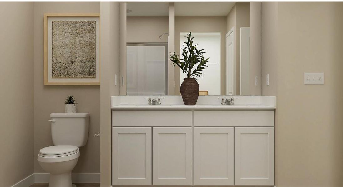Furnished interior view inside a new home in Lindera Preserve at Cane Bay Plantation: Sabal Collection, Summerville (Image 6).